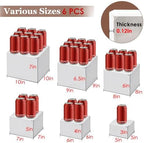 6Pcs White Buffet Risers Set (Size 5",6",7",8",9",10"),Food Risers for Buffet Table Display Stand Shelf for Party Catering Dessert Collectibles Acrylic Cube Boxes Display with Hollow Bottoms - Image 2