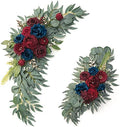 ponatia Wedding Arch Flowers (Pack of 2), Burgundy and Navy Flowers Wedding Decorations for Wedding Welcome Signs, Wedding Arches for Ceremony Reception by ponatia