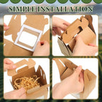 Maitys 36 Pcs Chicken Birthday Party Favor Boxes Farm Animal Foldable Chicken Box with Raffia Grass Bow Paper Treat Goodie Boxes for Adopt Chick Party Birthday, 3.94'' X 3.35'' X 3.15'', Classic - Image 6
