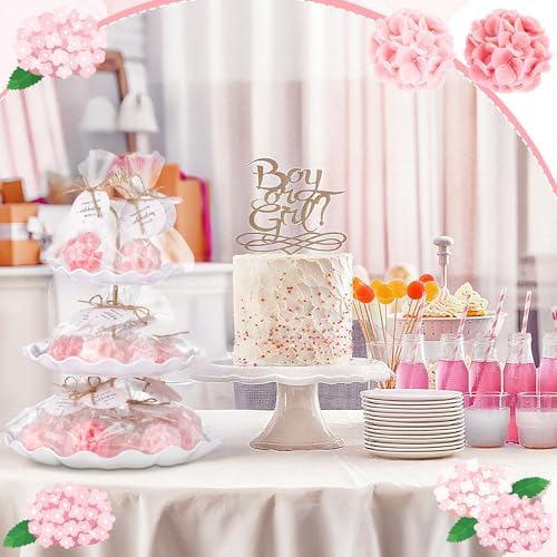 Demissle 40 Pcs Pink Hydrangea Flower Soaps Wedding Bridal Shower Favors - Image 4