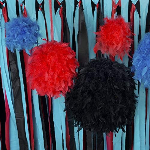 ZUCKER 18 inch Fluffy Feather Hanging Pom Pom - Hanging Decor for Party, Wedding, Baby Shower or Home Decor (Black) - Image 4