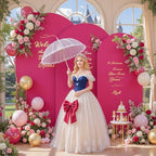 Hot Pink Arch Backdrop Cover 7.2ft 6.6ft 6ft Arch Cover Set of 3 Arch Covers Stretchy Backdrop for Wedding Party Baby Shower Birthday Photography Spandex Arch Stand Covers Backdrop Curtains Decor - Image 2