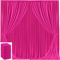 50x10ft Hot Pink Backdrop Curtain for Wedding Parties Wrinkle Free Fabric Fuchsia Drapes Backdrop Decoration for Baby Shower Birthday Photography Decoration 10 Panels, 5ft x 10ft by Gogoparti