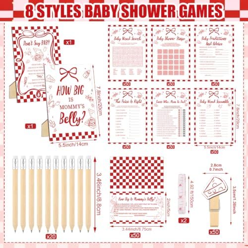 Sabary 428 Pcs Special Delivery Pizza Baby Shower Games Set-8 - Image 2