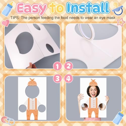 Booson 6 Set Baby Shower Games Blindfolded Feed Me - Image 4