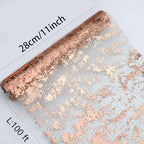 Snowkingdom Rose Gold Table Runner 11 Inch x 100 Feet Glitter Sequin Metallic Pink Thin Mesh Runner Sparkly Table Decorations for Birthday, Wedding, Bridal Shower, Baby Shower Party - Image 4