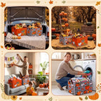CHENGU 6 Pack Fall Storage Bins Collapsible Autumn Pumpkin Baskets for Home - Image 7