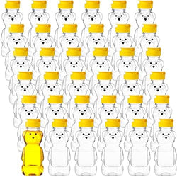 Thenshop 36 Pcs Honey Bear Bottles Plastic Empty Squeeze Jars,240 Ml/ 8 Oz by Thenshop