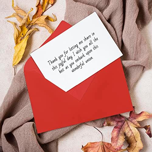 Darling Souvenir A2 Red Invitation Envelopes (4 3/8 x 5 3/4) Euro V-Flap 80 LBS Ideal for Weddings, Birthday, Invitations, Baby Shower,Bridal Shower -Packs & Colours Available - Image 2