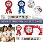 Hombae Baseball Baby Shower Decorations, A Little Slugger Party Supplies with Welcome Baby Banner Banners, Cake Cupcake Toppers, Tablecloth, Backdrop, Poster, Badges, Sash - Image 5
