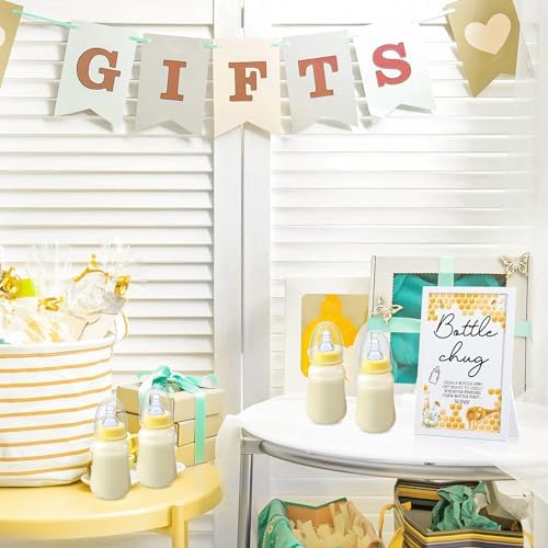 Roowest Bottle Chug Baby Shower Games Favors, Yellow, Bee - Image 6