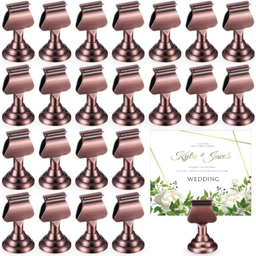 Kathfly 24 Pcs Table Number Holders Metal Place Card Clip,Antique Copper by Kathfly