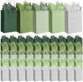 Kolldenn 50 Sets 100 Pcs Sage Green Paper Gift Bags Bulk with Tissue Paper by Unknown