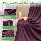 20ftx14ft Burgundy Backdrop Curtain for Wedding Parties - Image 6