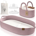 Baby Changing Basket Includes Diaper Caddy - Soft & Waterproof Dual-Cover, Portable, Changing Pad for Dresser & Changing Table, Gift for Baby Shower, Organic Cotton Rope by JJOOBabyCo