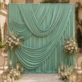 10x12ft Sage Green Backdrop Curtains for Wedding Party 2 Panels 5×12FT Tall by LeegleriTableSkirt