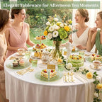 DaYammi 350PCS Sage Green Plastic Dinnerware Set for 50 Guests - Image 5