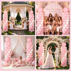 Light Pink Balloons Stand Column Kits 2 Sets Birthday Decorations - Image 7