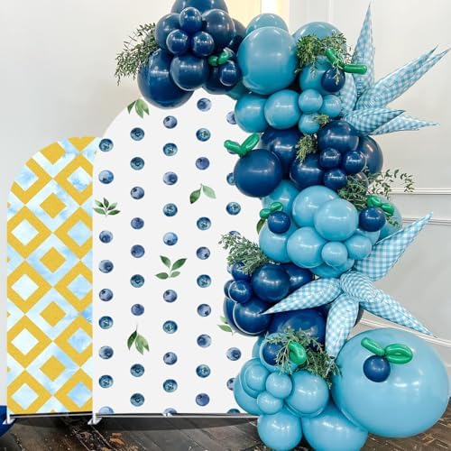 Blueberry Arch Backdrop Cover for Birthday Baby Shower Wedding Party Decoration,Elastic Fabric Background (Width=35"(90cm),Height=72"(180cm),GUS-Arch-GX-900) - Image 4