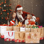 EUSOAR Christmas Extra Large White Gift Bags, 20 Pack 16x6x12 with Handles, Bulk Merchandise Retail Wrapping Bags for Christmas Eve, Grocery, Boutique, Party Favor, Business - Image 6