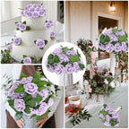 100 Pcs Artificial Rose Flowers, Lavender - Image 6