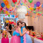 Fancy Princess Birthday Party Decor Garland, Rainbow, Small, 8 Pcs - Image 4