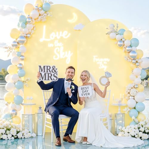 Ivory and Champagne Arch Backdrop Cover 7.2FT 6FT Wedding Arch Covers Set of 2 Arches Covers Stretchy Backdrop Spandex Fitted Double-Color Fabric Backdrops for Party Baby Shower Birthday Decoration - Image 4