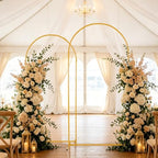 2PCS Metal Wedding Arch Backdrop Stand 6.6FT/5.9FT Balloon Arch Stand - Image 2