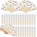 25 Pcs Western Cowboy Folding Paper Fans Bulk with Organza Bag by Memorywuu