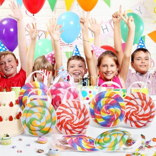 Sweetude 36 Pcs Candy Donut Bag for Party Favor Candyland Bags, Lollipop - Image 5