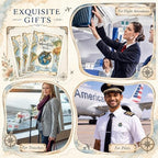 Highergo 48 Sets World Travel Map Enamel Favors Plane Appreciation Cards - Image 6