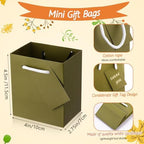 Sherr 100 Pcs Fall Color Mini Paper Gift Bags with Handles, White Tags - Image 3