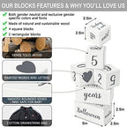 White Baby Monthly Milestone Blocks with Bag. Baby Age Blocks for Girl or Boy Baby Photo Props and Baby Shower. Month Baby Milestone Blocks with Grammatically Correct Month and Year - Image 5