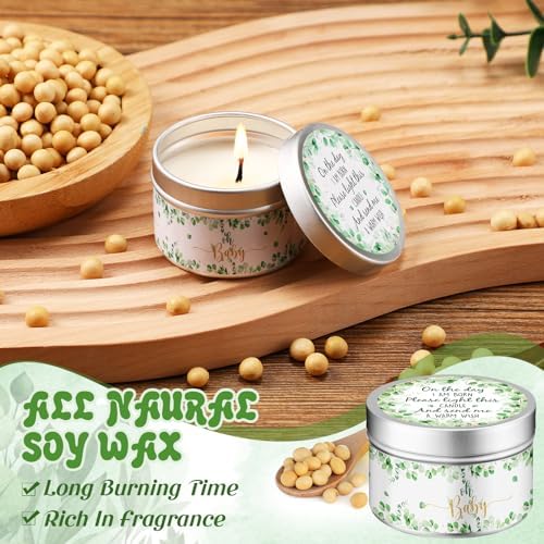 Threlaco 50 Pcs Baby Shower Candles, Party Favors, Eucalyptus - Image 3