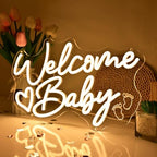 Britrio Welcome Baby Neon Sign for Baby Shower Gender Reveal Party Backdrop - Image 5