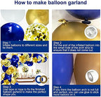 142Pcs Red White and Blue Balloon Arch Garland Kit, and 148pcs Navy Blue Gold Balloon Arch Garland - Image 2
