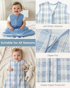 Yoofoss Baby Sleep Sack 12-18 Month 0.5TOG 100% Organic Cotton 2-Way Zipper - Image 4