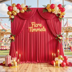 Outpain 30 ft x 8 ft Red Backdrop Curtain Panels, 6 Panels 5 ft x 8 ft Wrinkle Free Polyester Photography Backdrop Drapes, Wedding Party Home Decoration Supplies - Image 6