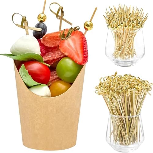 ZORRITA Small Charcuterie Cups with Sticks, 8 oz, 100 Sets by ZORRITA