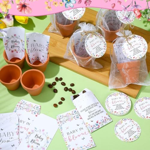 Reallnaive Baby Shower Party Favors Baby in Bloom Envelopes Seed Packets - Image 2