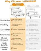 LAUCHUH 3 Tier Serving Tray for Party, Porcelain Tiered Serving Tray Stand - Image 3