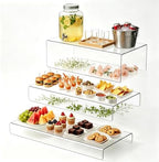 Large Buffet Risers & Display Stands, Clear, 16" 16" 16", 3 Sets by NBTORCH