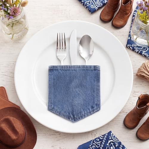 Mifoci Pcs Blue Jean Baby Shower Decorations Blue Jean Baby Napkins, 50 by Mifoci