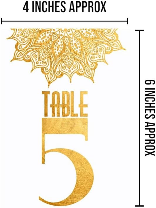 Golden Abstract Table Number Cards Double Sided Party Table Numbers for Reception Baby Shower Anniversary Birthday Bridal Party 4x6 Inch, 100 - Image 4