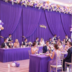 40ft x 10ft Wrinkle Free Purple Wedding Backdrop Curtains for Party Bridal Shower Reception Decorations Purple Fabric Curtain Backdrops Drapes for Photography Baby Shower Birthday Background - Image 3