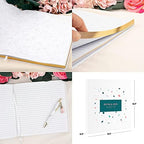 Andaz Press Personalized Wedding Guestbook with Gold Accents, Terrazzo White Guest Sign in Guest Registry 120 Pages 8.5 X 8.5 Memories Book for DIY, Scrapbook, Photo Album - Image 5