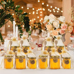 6 oz Hexagon Glass Honey Jars 30 Pack, Gold Lids with Dipper & Jute - Image 6