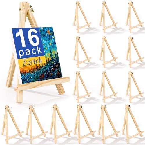 ESRICH 16 PCS 9 Inch Easel for Painting, Easel Stand for Painting Canvas by ESRICH