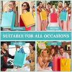 PerKoop 40 Pack Kraft Gift Bags with Handles 4 Sizes,Vertical,Mix Color - Image 5