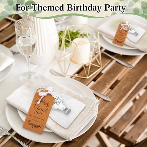 50 Sets Bottle Openers Baby Shower Return Favors for Guest Nail Clipper Bottle Opener Decorations with Thank You Tags Organza Bags for Baby Shower Gender Revel Party Souvenirs(Jungle Animal) - Image 4